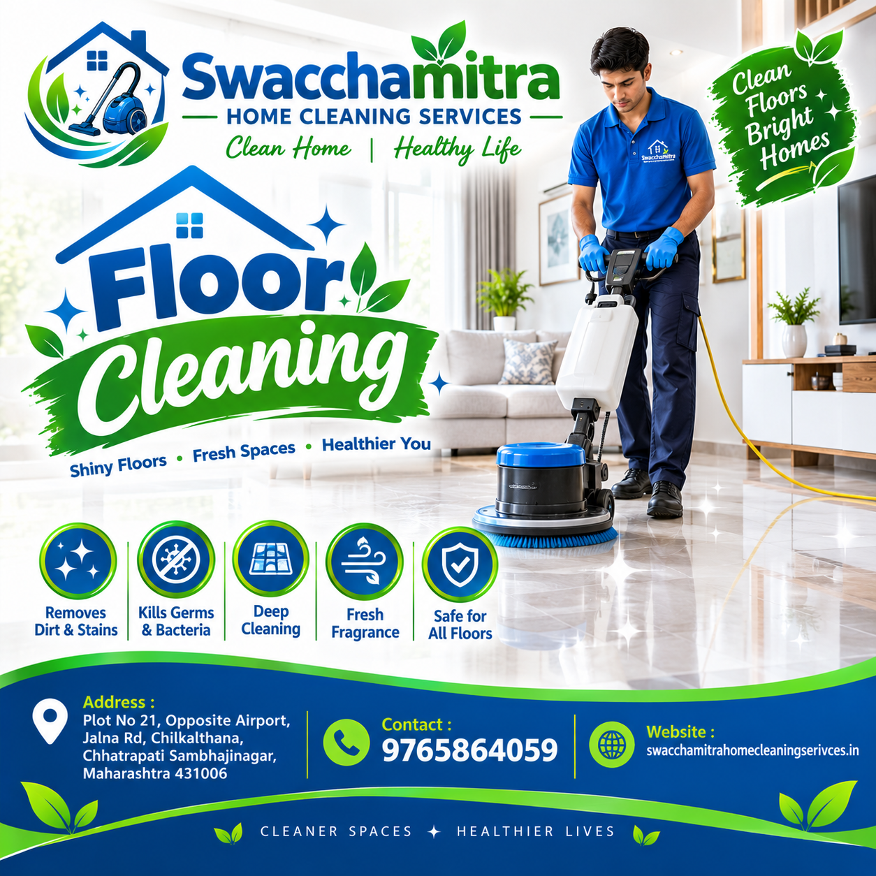 Floor Cleaning and Scrubbing Services Aurangabad